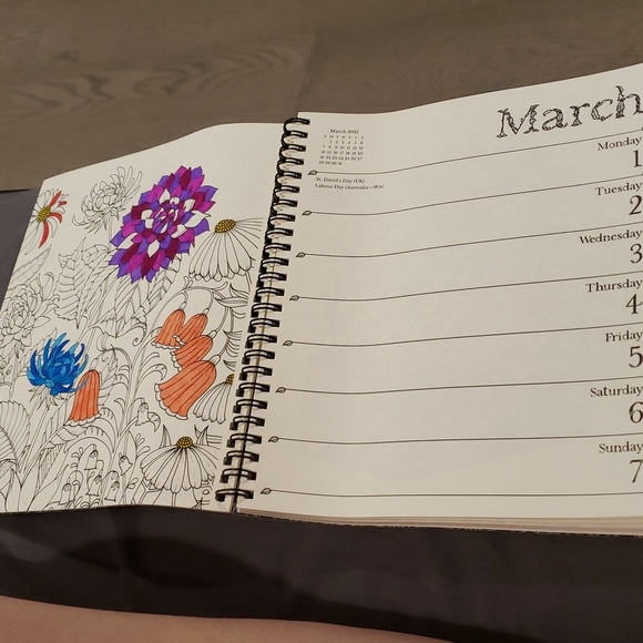 2021 Weekly Coloring Planner Calendar - Picture 4 of 4
